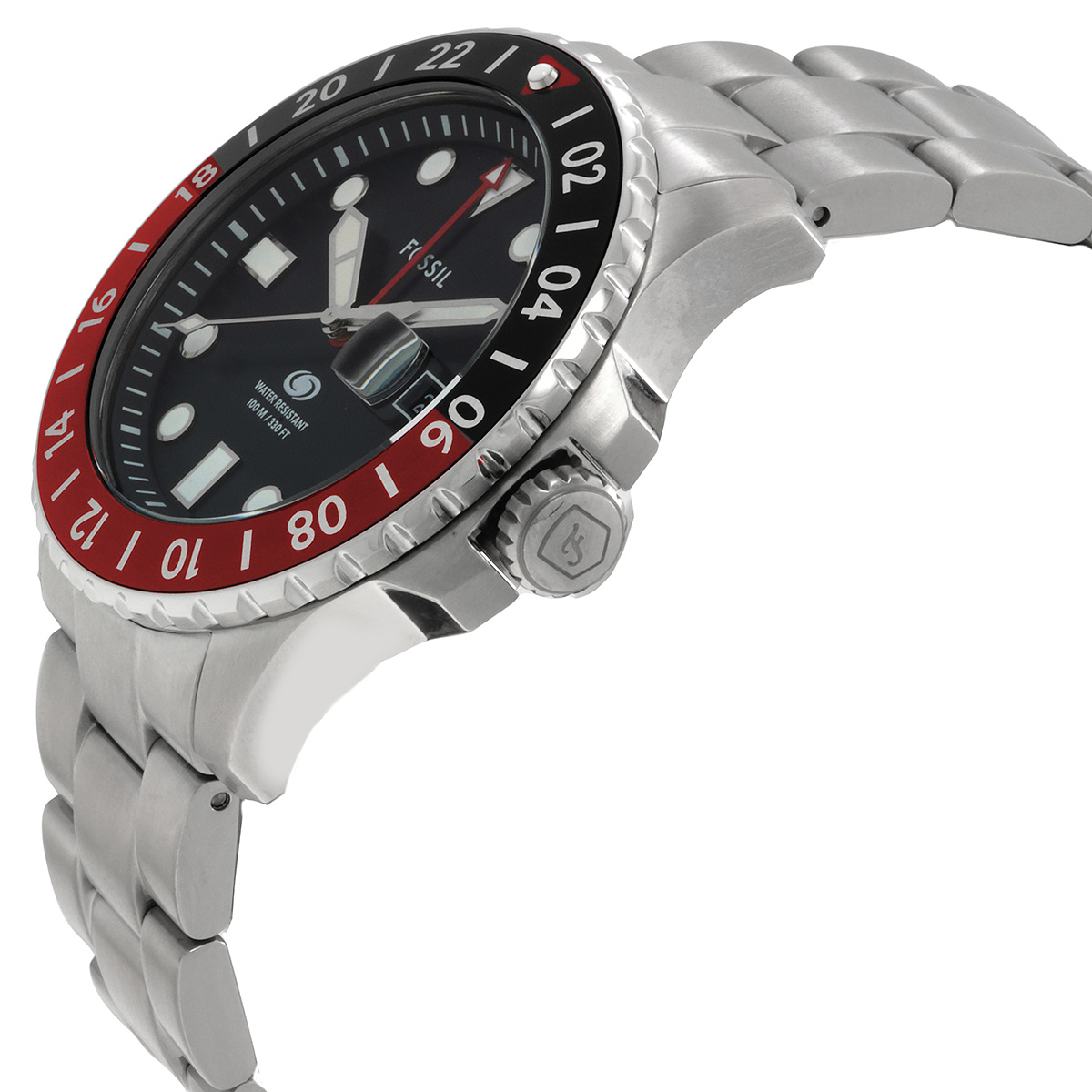 fossil blue gmt quartz black dial coke bezel men's watch fs6092 fossil blue gmt quartz black dial coke bezel men's watch fs6092