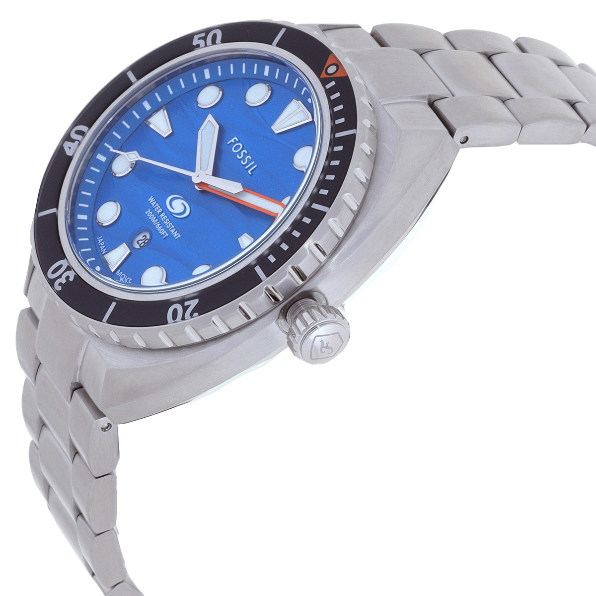 fossil breaker quartz blue dial men's watch fs6064 fossil breaker quartz blue dial men's watch fs6064