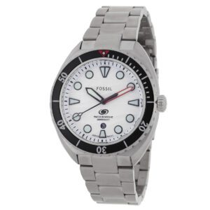 Home fossil breaker quartz white dial men's watch fs6063