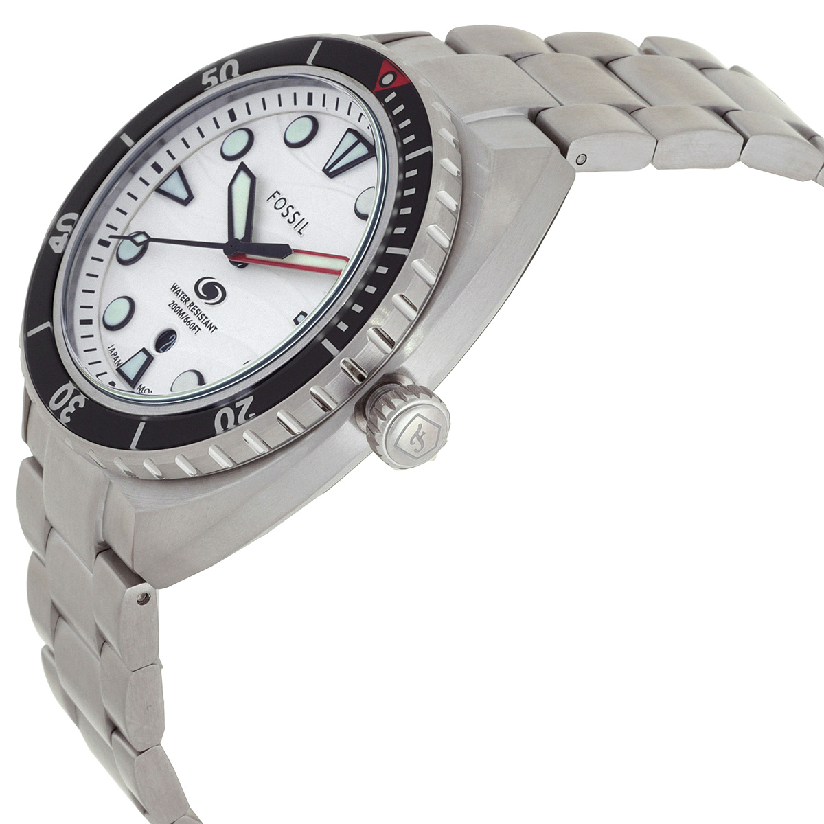 fossil breaker quartz white dial men's watch fs6063 fossil breaker quartz white dial men's watch fs6063