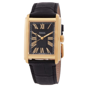 Home fossil carraway quartz black dial watch fs6091