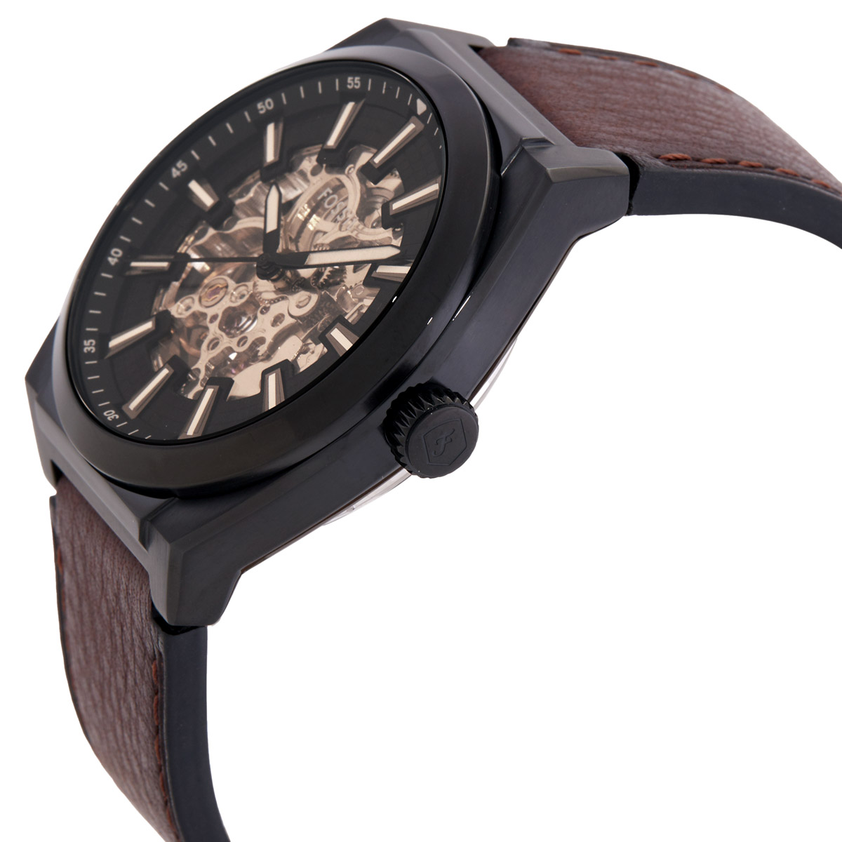 fossil everett automatic black dial men's watch me3207 fossil everett automatic black dial men's watch me3207