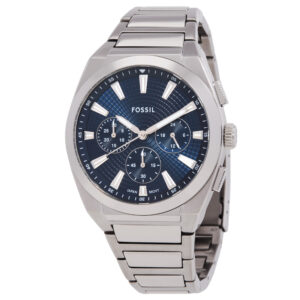 fossil everett chronograph quartz blue dial men's watch fs6104