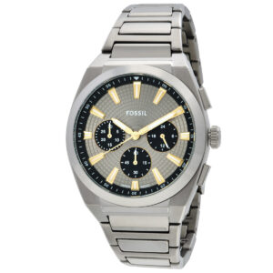 fossil everett chronograph quartz grey dial men's watch fs6128