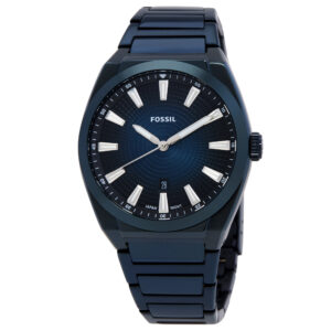 fossil everett quartz blue dial men's watch fs6169