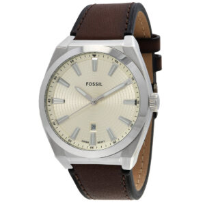 fossil everett quartz champagne dial men's watch fs6071