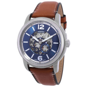 fossil heritage automatic blue dial men's watch me3263