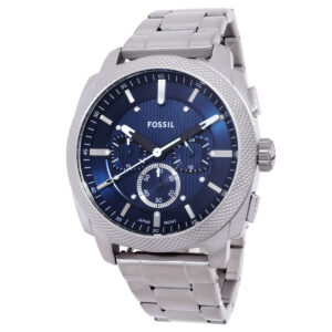 fossil machine chronograph quartz blue dial men's watch fs6096