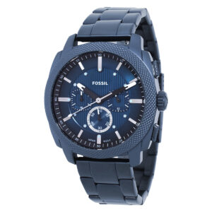 fossil machine chronograph quartz blue dial men's watch fs6167