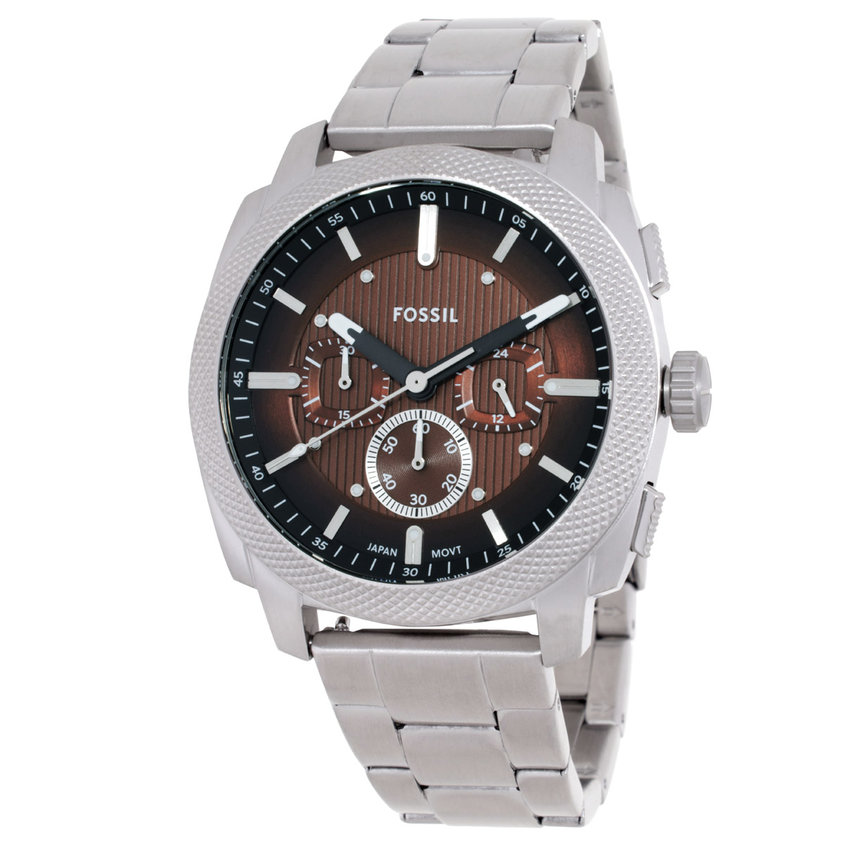 fossil machine chronograph quartz brown dial men's watch fs6144 fossil machine chronograph quartz brown dial men's watch fs6144