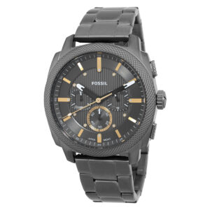 fossil machine chronograph quartz gunmetal dial men's watch fs6160
