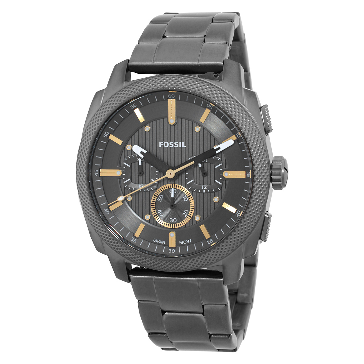 fossil machine chronograph quartz gunmetal dial men's watch fs6160 fossil machine chronograph quartz gunmetal dial men's watch fs6160