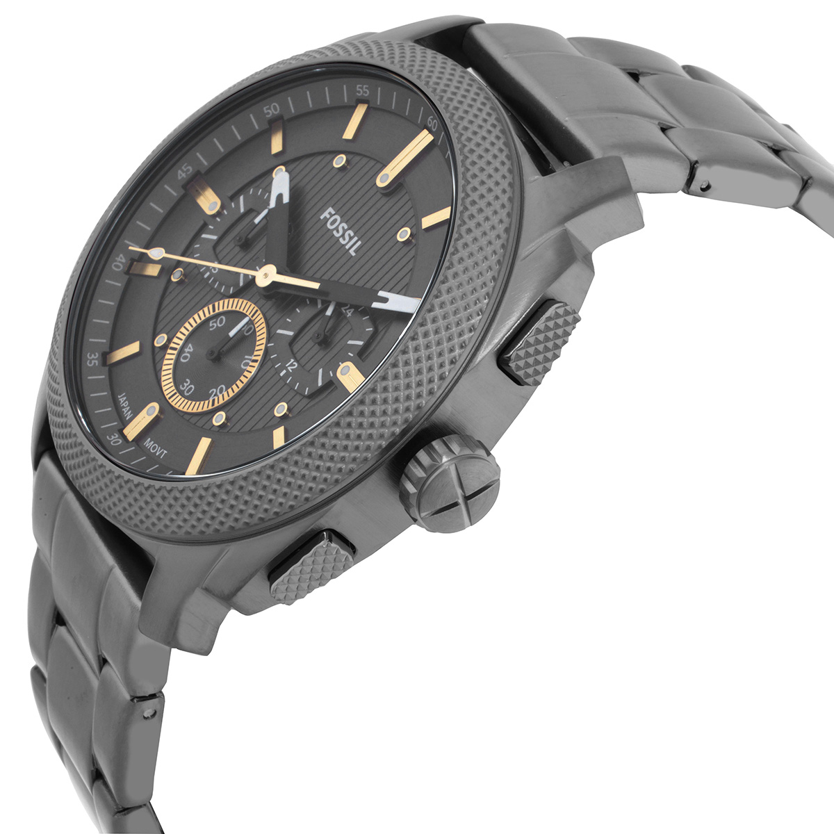 fossil machine chronograph quartz gunmetal dial men's watch fs6160 fossil machine chronograph quartz gunmetal dial men's watch fs6160