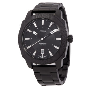 fossil machine quartz black dial men's watch fs5971