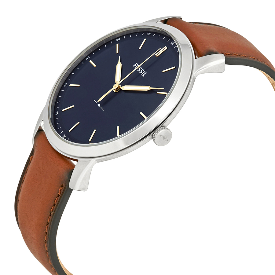 fossil minimalist blue dial brown leather men's watch fs5304 fossil minimalist blue dial brown leather men's watch fs5304