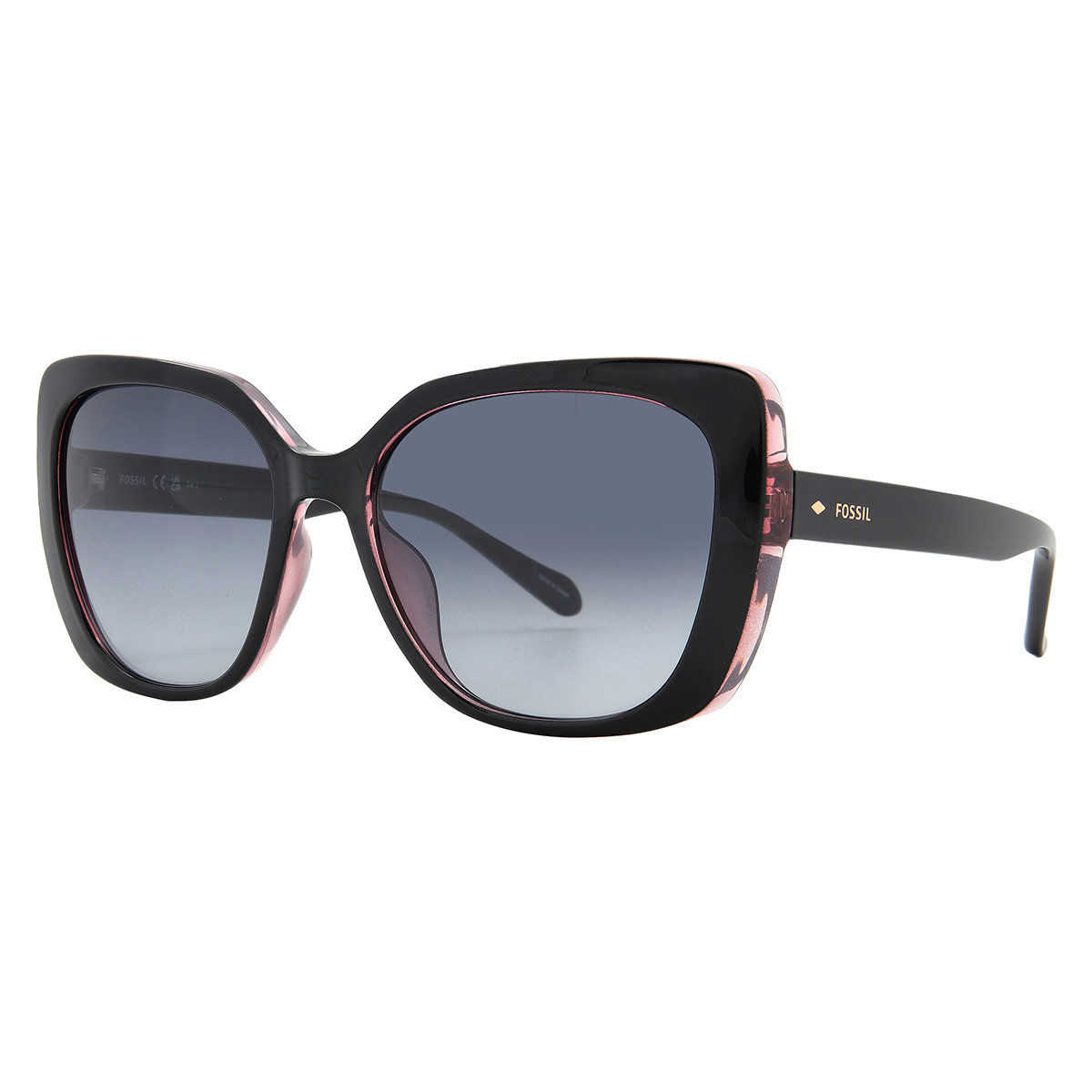 fossil smoke gradient butterfly ladies sunglasses fos3143s 0807/9o 55 fossil smoke gradient butterfly ladies sunglasses fos3143s 0807/9o 55
