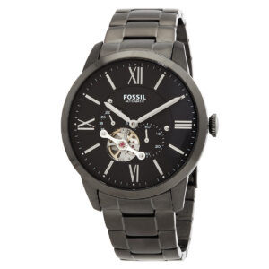 fossil townsman auto automatic black dial men's watch me3172