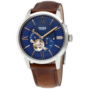 fossil townsman automatic blue satin dial men's watch me3110