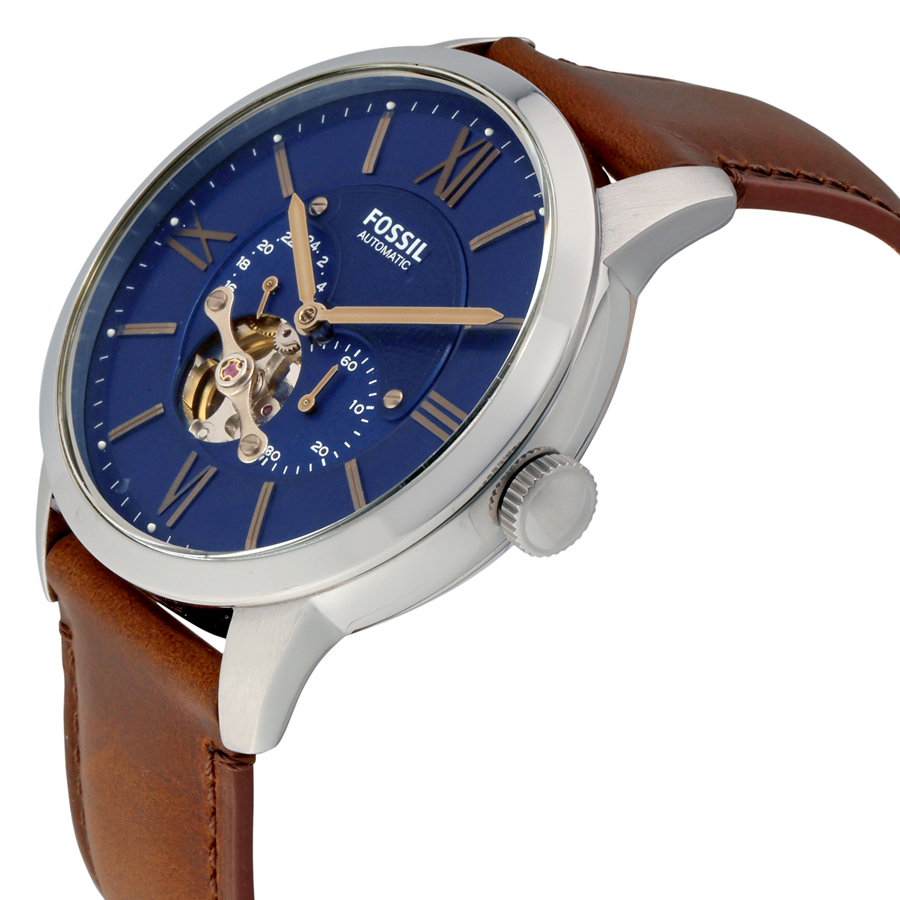fossil townsman automatic blue satin dial men's watch me3110 fossil townsman automatic blue satin dial men's watch me3110
