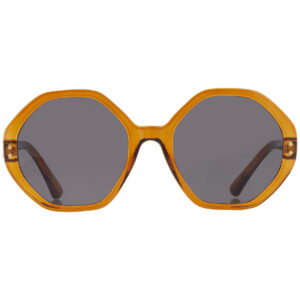 french connection fc 23 52 cp brn smoke hexagonal ladies sunglasses 10266454.com brnsmk