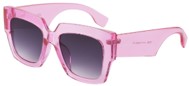 frye smoke square ladies sunglasses 10260343.lts pnksmk