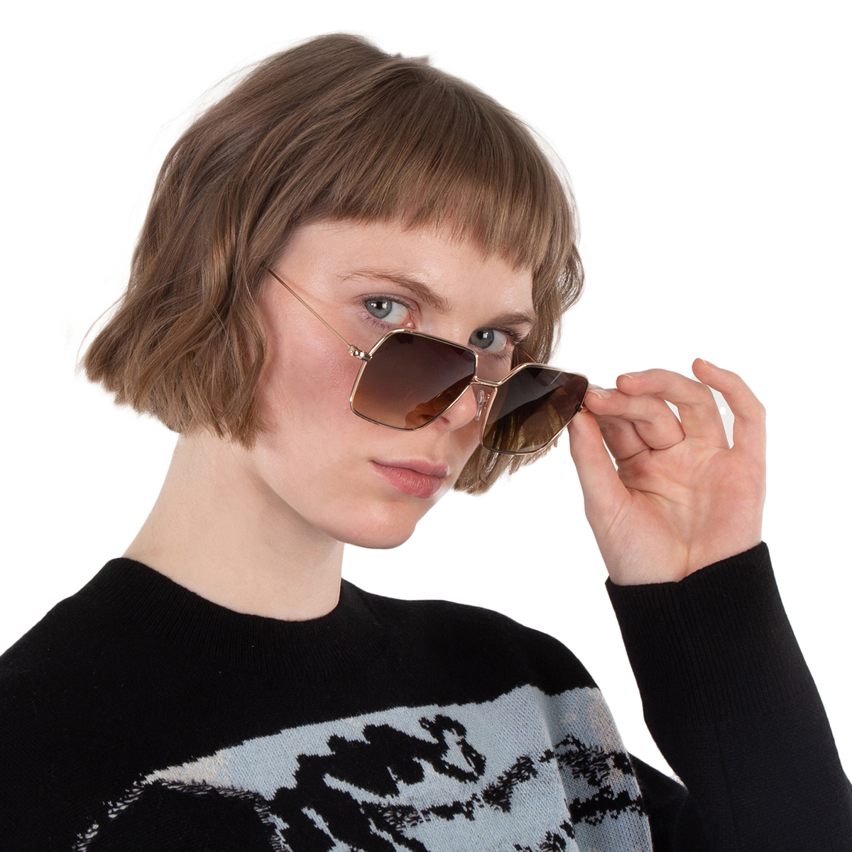 garrett leight meadow sun olive gradient square ladies sunglasses 4067 g dgfr/og 56 garrett leight meadow sun olive gradient square ladies sunglasses 4067 g dgfr/og 56