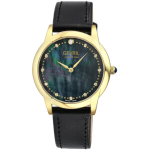 gevril airolo diamond mother of pearl dial ladies watch 13027