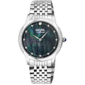 gevril airolo diamond mother of pearl dial ladies watch 13147b