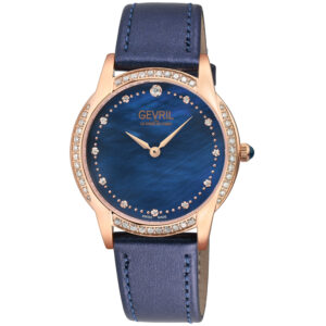 gevril airolo diamond mother of pearl dial ladies watch 13253