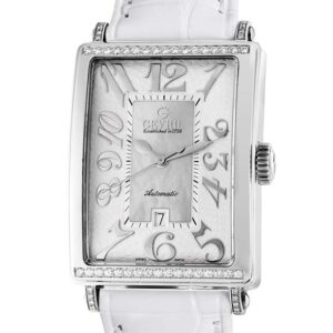 gevril avenue of americas automatic diamond silver dial ladies watch 6209nt