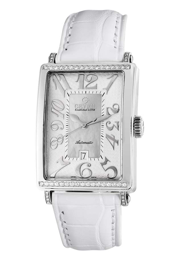 gevril avenue of americas automatic diamond silver dial ladies watch 6209nt gevril avenue of americas automatic diamond silver dial ladies watch 6209nt