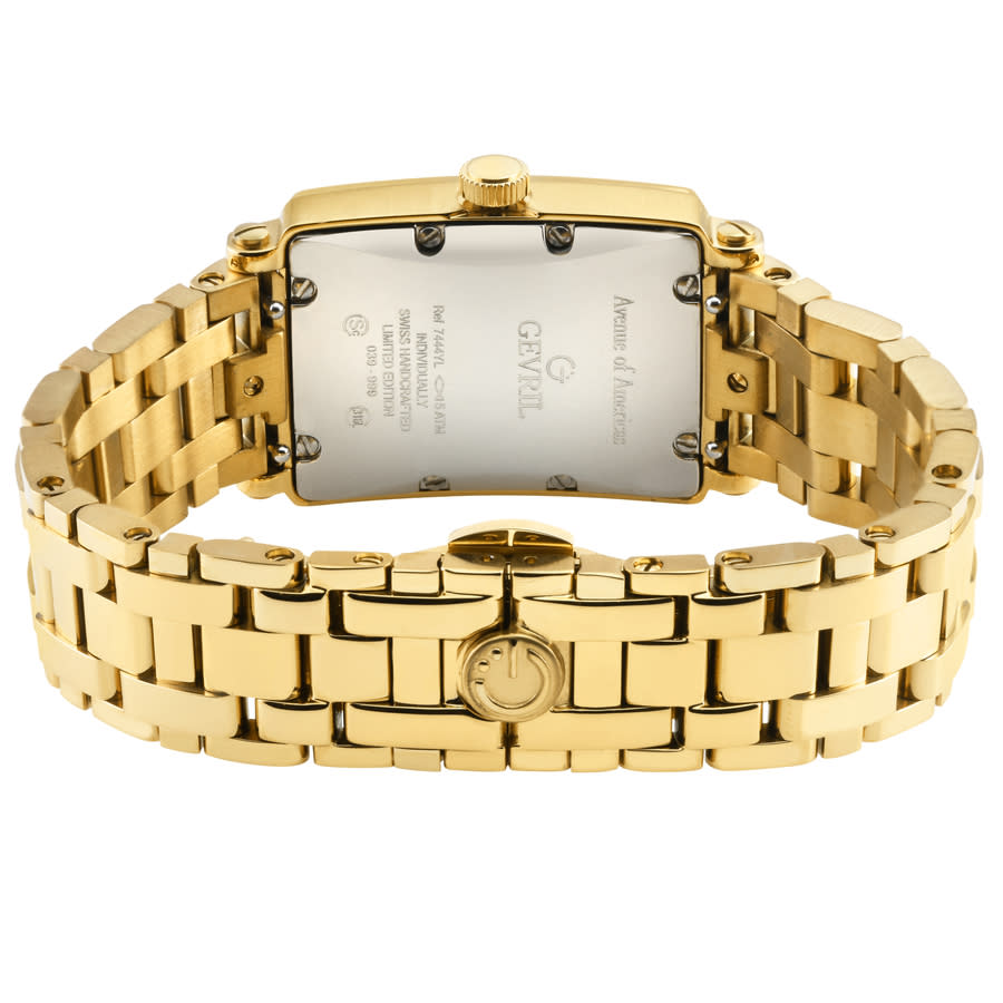 gevril avenue of americas mini diamond quartz ladies watch 7444ylb gevril avenue of americas mini diamond quartz ladies watch 7444ylb
