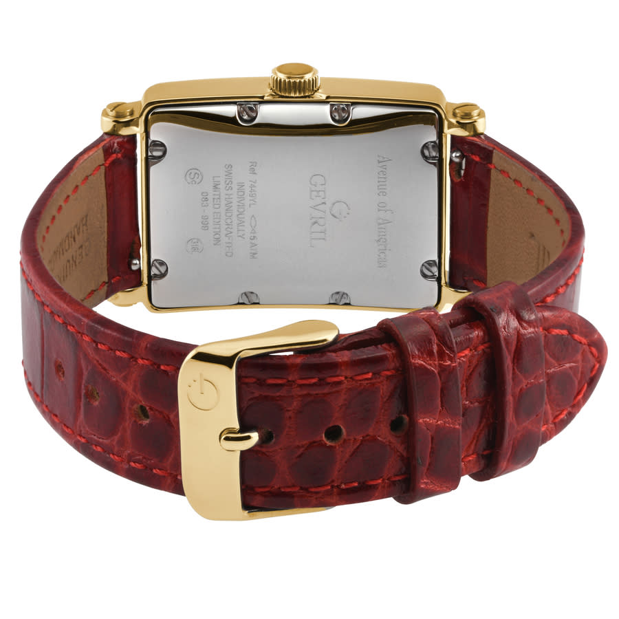 gevril avenue of americas mini diamond quartz ladies watch 7449yl gevril avenue of americas mini diamond quartz ladies watch 7449yl