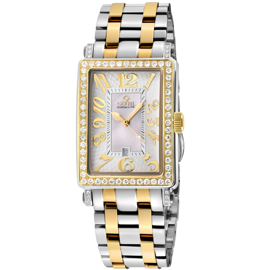 gevril avenue of americas mini diamond quartz ladies watch 7544ylb gevril avenue of americas mini diamond quartz ladies watch 7544ylb