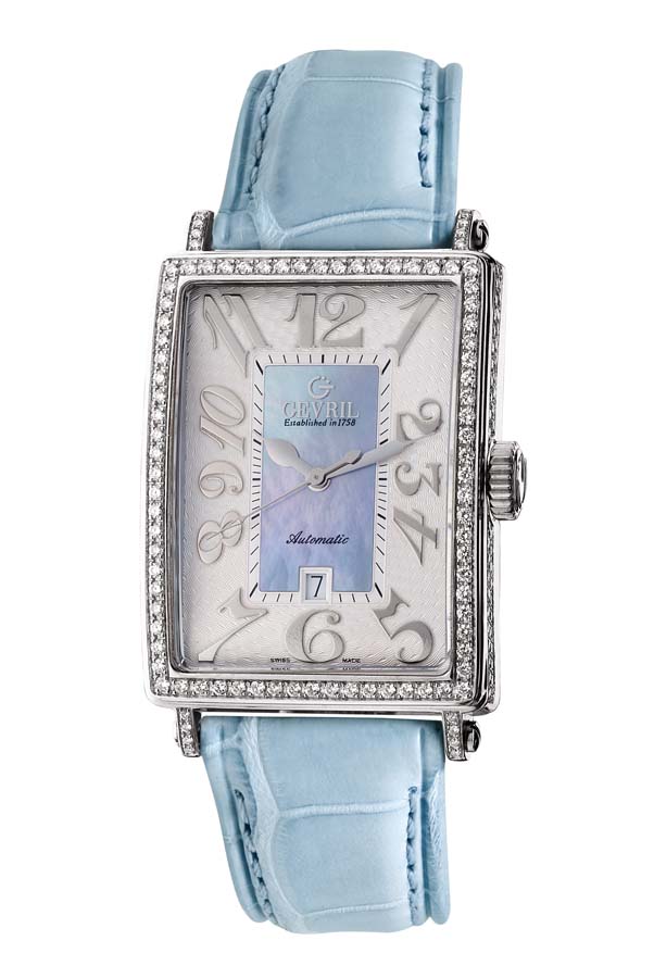 gevril glamour automatic blue dial ladies watch 6207nv gevril glamour automatic blue dial ladies watch 6207nv