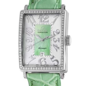gevril glamour automatic green dial ladies watch 6206nl