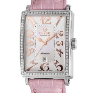 gevril glamour automatic pink dial ladies watch 6208rl