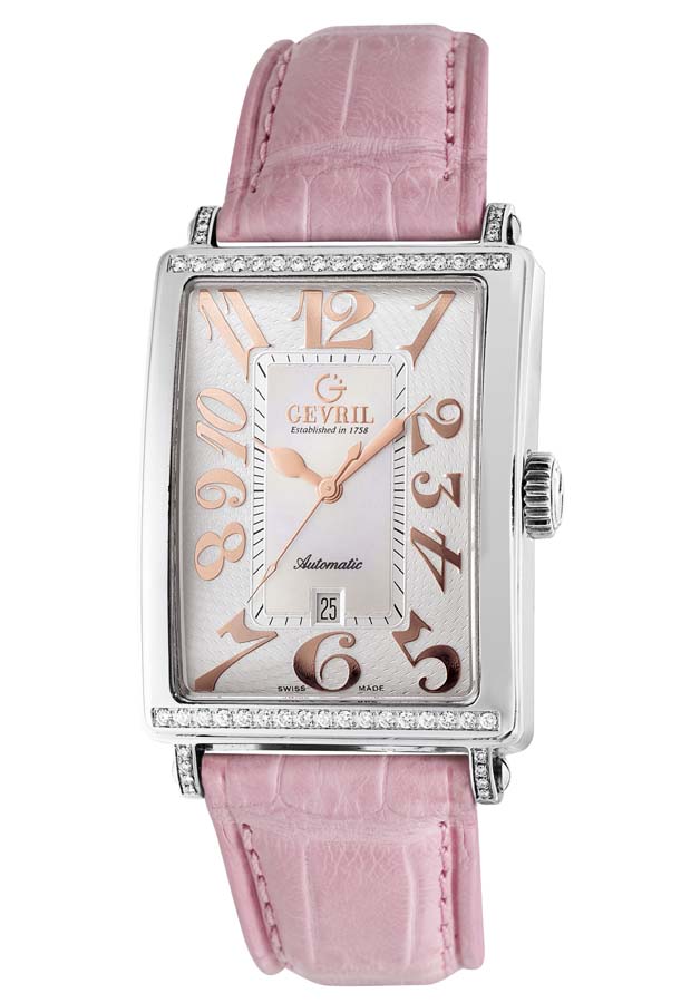 gevril glamour automatic pink dial ladies watch 6208rt gevril glamour automatic pink dial ladies watch 6208rt