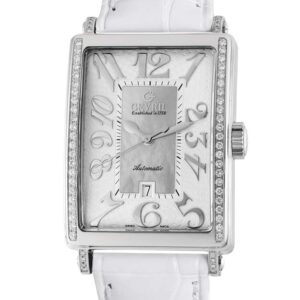gevril glamour automatic white dial ladies watch 6209ne