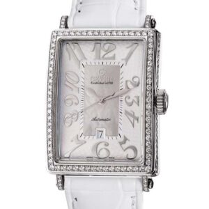 gevril glamour automatic white dial ladies watch 6209nv