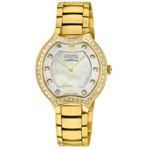 Home gevril lugano diamond mother of pearl dial ladies watch 11221b