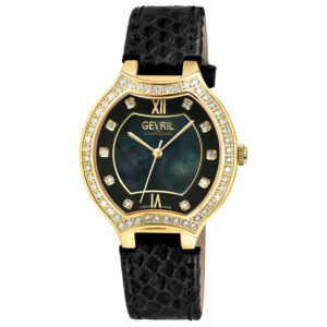 Home gevril lugano diamond mother of pearl dial ladies watch 11227