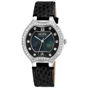 Home gevril lugano diamond mother of pearl dial ladies watch 11247