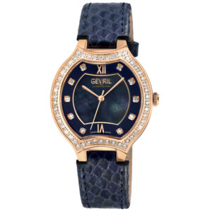 gevril lugano diamond mother of pearl dial ladies watch 11253