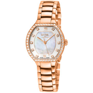 Витрина gevril lugano diamond mother of pearl dial ladies watch 14251b