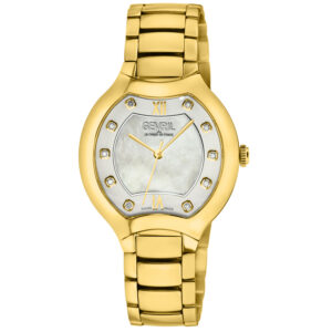 gevril lugano mother of pearl dial ladies watch 11021b