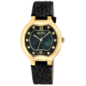 gevril lugano mother of pearl dial ladies watch 11027