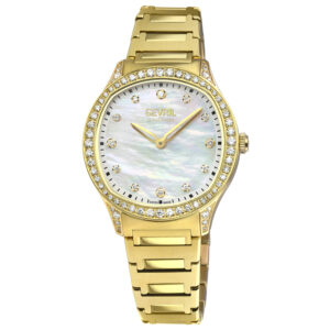 Home gevril morcote diamond mother of pearl dial ladies watch 10221b