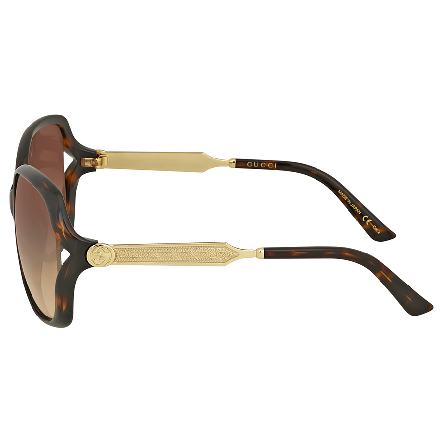 gucci brown butterfly ladies sunglasses gg0076s 003 60 gucci brown butterfly ladies sunglasses gg0076s 003 60