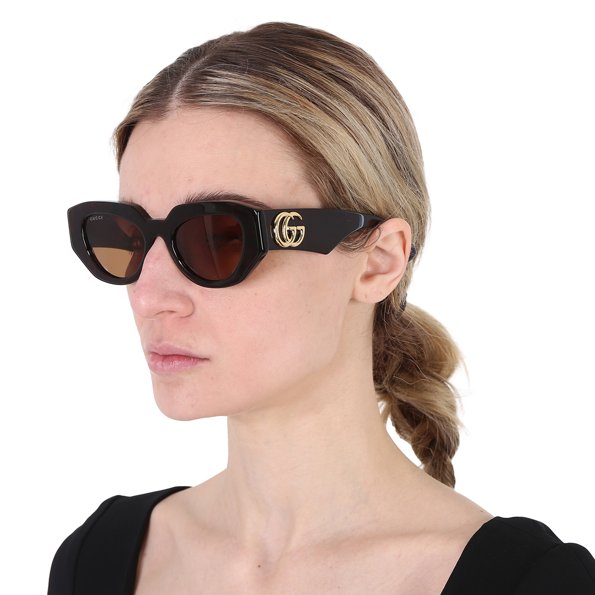 gucci brown geometric ladies sunglasses gg1421s 002 51 gucci brown geometric ladies sunglasses gg1421s 002 51